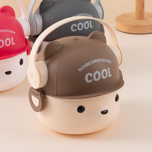 Dumb N Duck βCool Bearβ Kids Lunch Box with Inner Container & Spoon | Cute School Tiffin Box