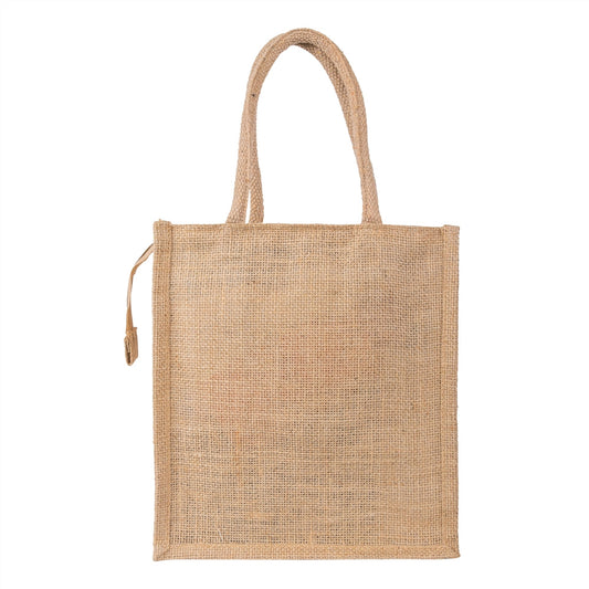 10x11x5 inch Natural Jute Bag β With Zip