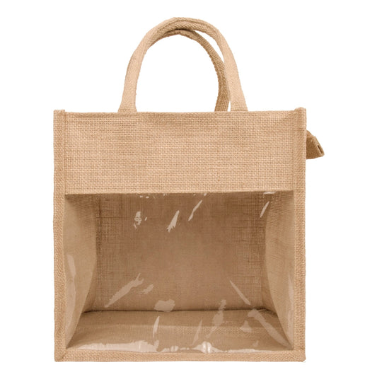 11x11x8 inch Window Jute Hamper Bag β With Zip