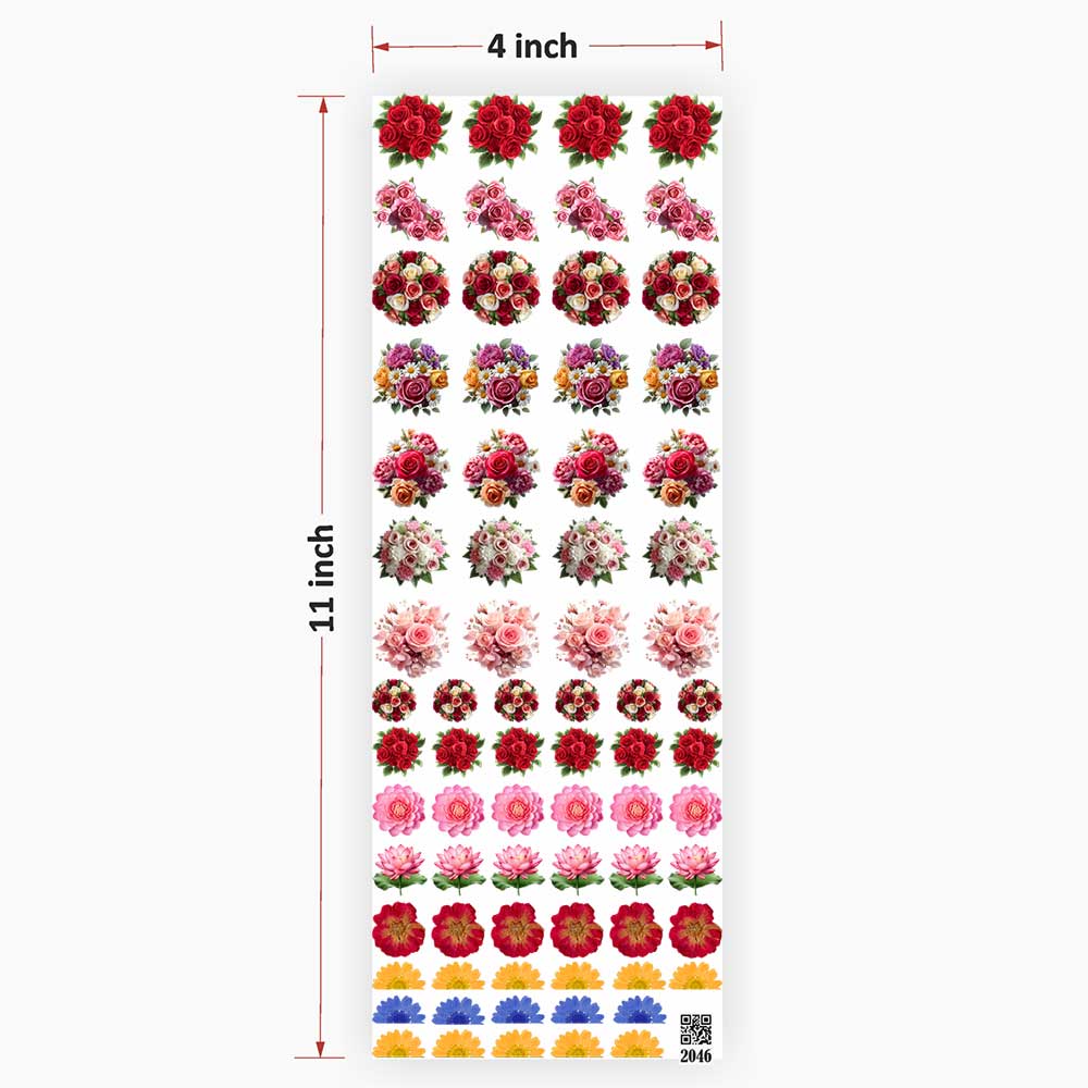 Flowers UV DTF Sticker for Resin art 2046