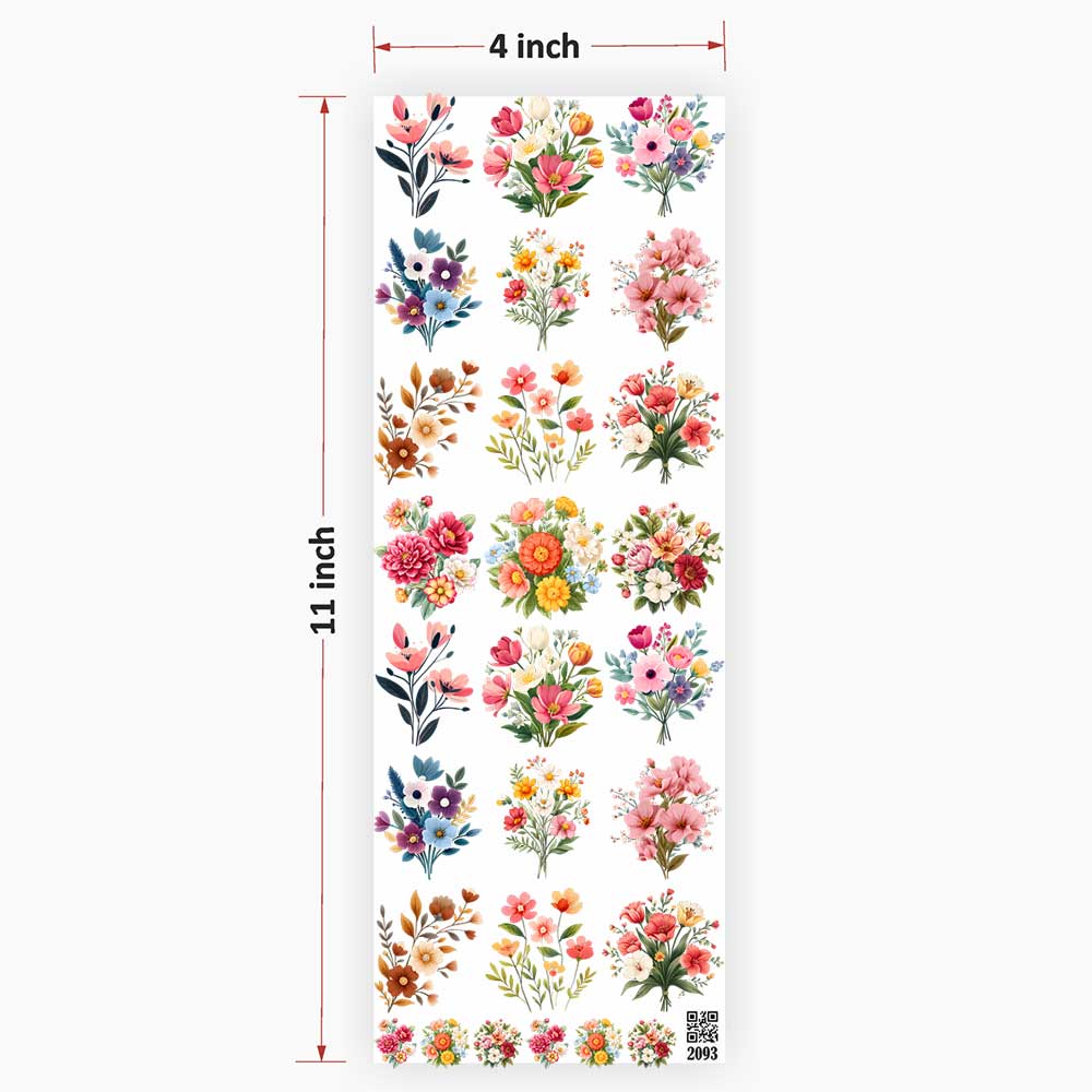 Flowers UV DTF Sticker for Resin art 2093