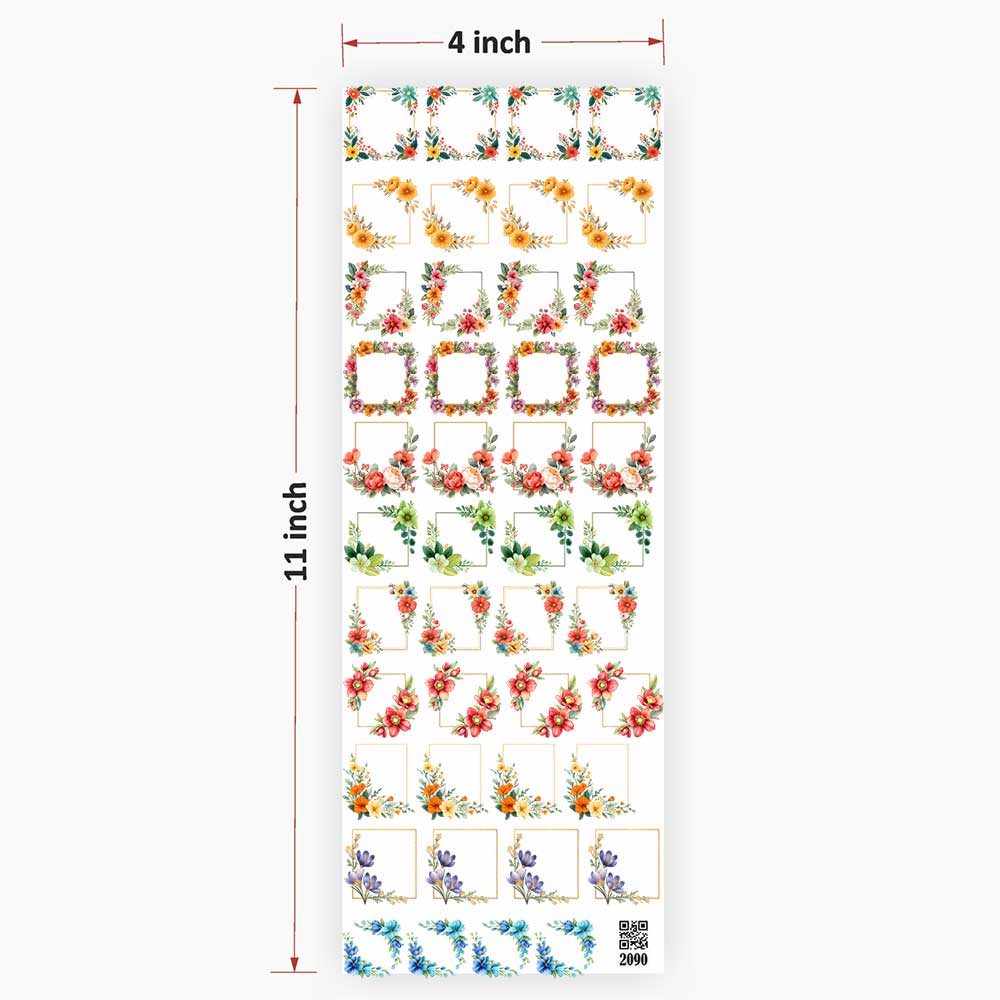 Designs Square UV DTF Sticker for Resin art 2090