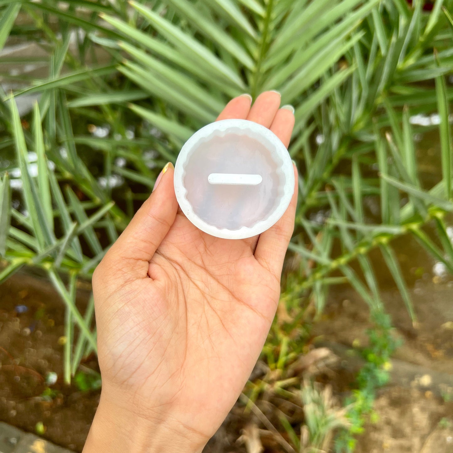 Round Agate Single Ring Holder Silicone Mould - 18 MM Depth