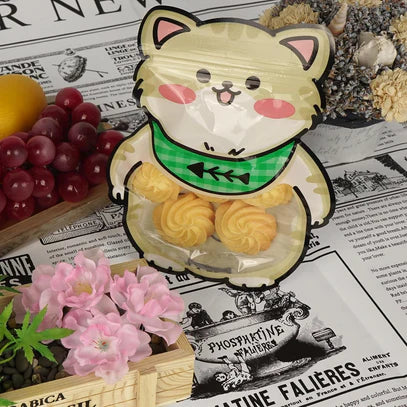 Cat Animal Design Ziplock Pouches For Gifting