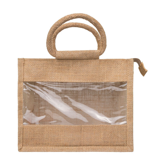 10x8x5 inch Window Jute Hamper Bag β With Zip
