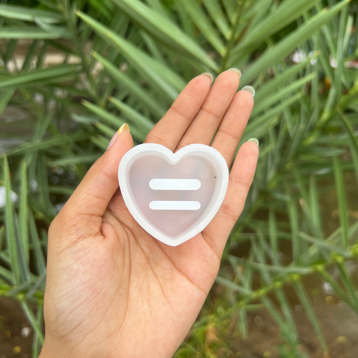 Heart Double Ring Holder Silicone Mould - 18 MM Depth