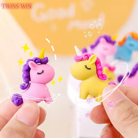 3D Pastel Unicorn Eraser for Kids β Single Piece (Assorted Colors)