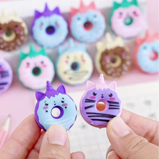Unicorn Donut Eraser for Kids β Single Piece (Assorted Designs)