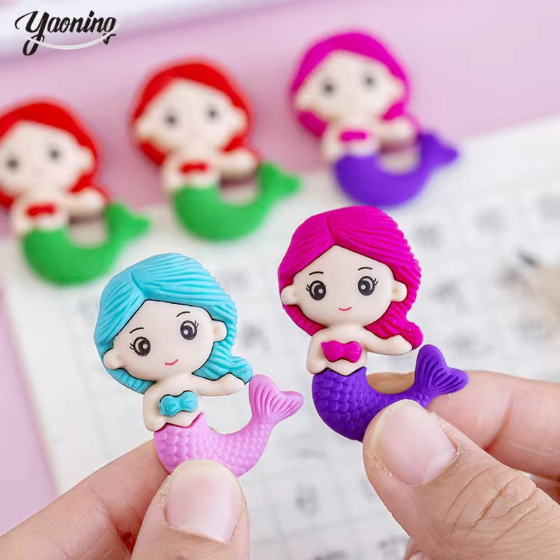 3D Mermaid Eraser for Kids β Single Piece (Assorted Designs)