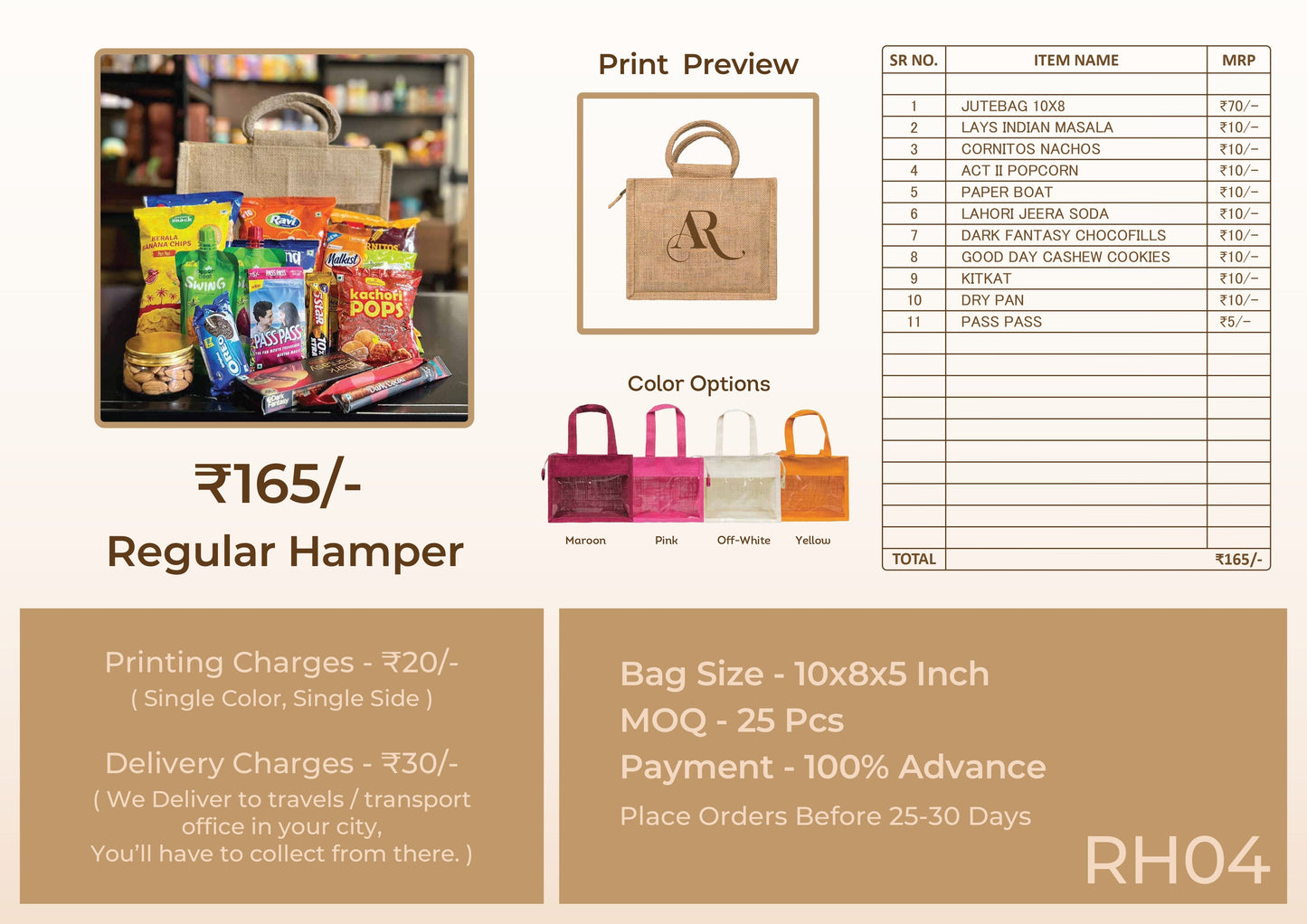 Regular Wedding Room Hamper – ₹165 (RH04)