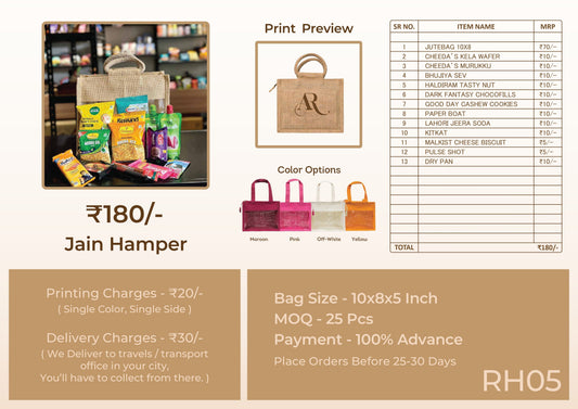 Jain Wedding Room Hamper β βΉ180 (RH05)