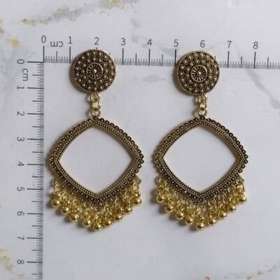 Antique Curved Triangle Small Earrings