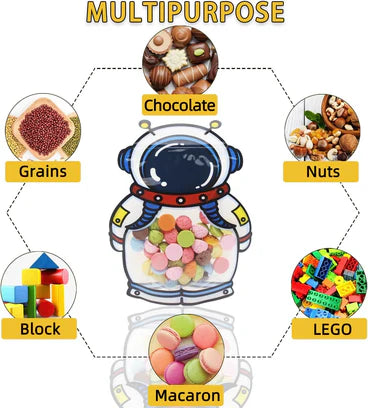 Astronaut Animal Design Ziplock Pouches For Gifting