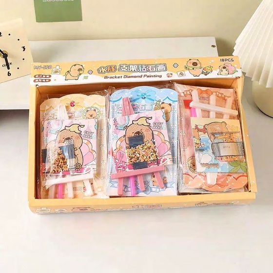 Dumb N Duck DIY Mini Diamond Painting Kit with Easel β Cute Capybara Art Set for Kids