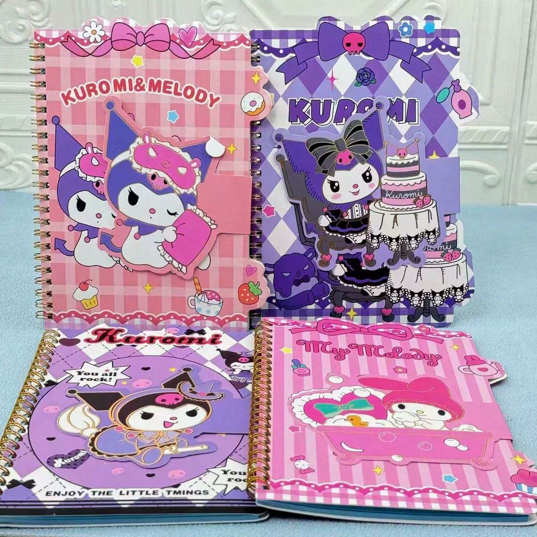 Cute Cartoon Spiral Notebook Diary – Hard Cover Kids Journal (14x21 cm)
