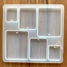 Keychain and Pendant 6 Cavity Rectangle 10.8Γ10.2cm 6mm Depth Silicon Mould