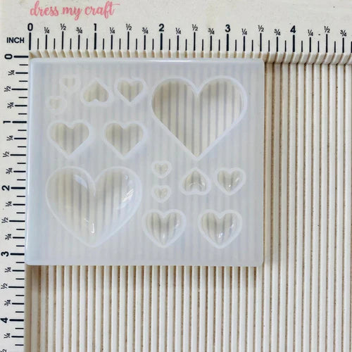 Multi Heart Silicone Mould 5Γ5.5inch 5mm Depth