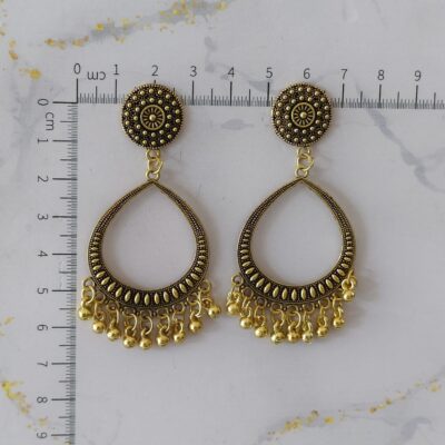 Teardrop Antique Jhumka Small Earrings