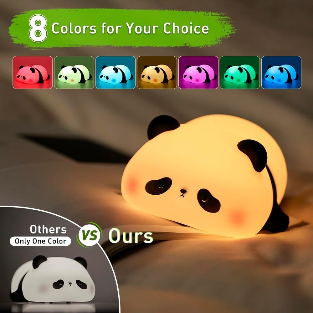 Cute Panda Silicone Night Lamp for Kids