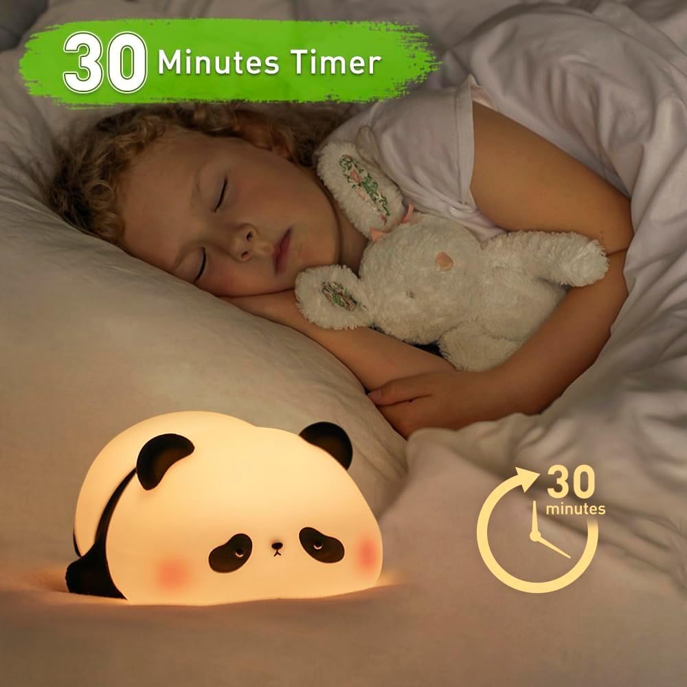 Cute Panda Silicone Night Lamp for Kids