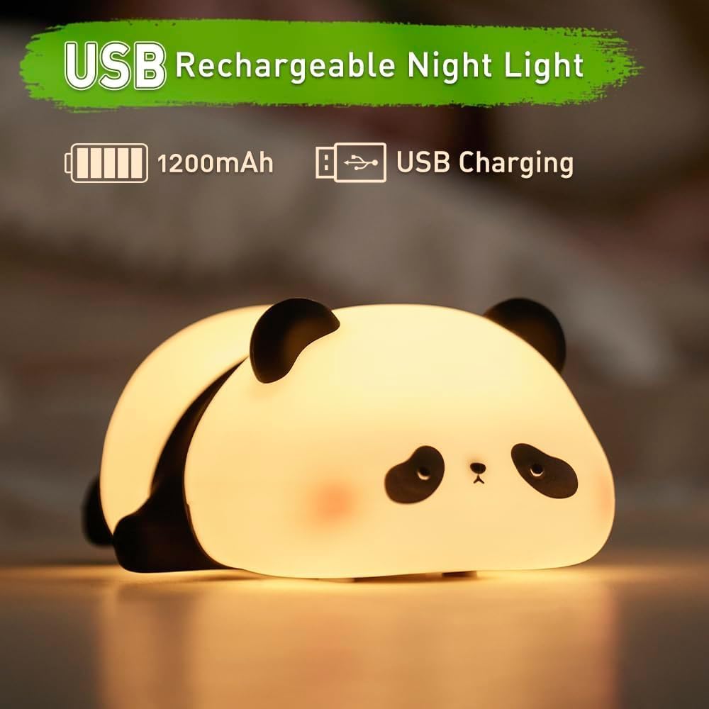 Cute Panda Silicone Night Lamp for Kids