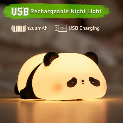Cute Panda Silicone Night Lamp for Kids