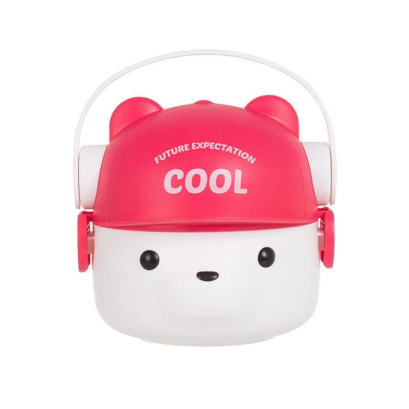 Dumb N Duck “Cool Bear” Kids Lunch Box with Inner Container & Spoon | Cute School Tiffin Box