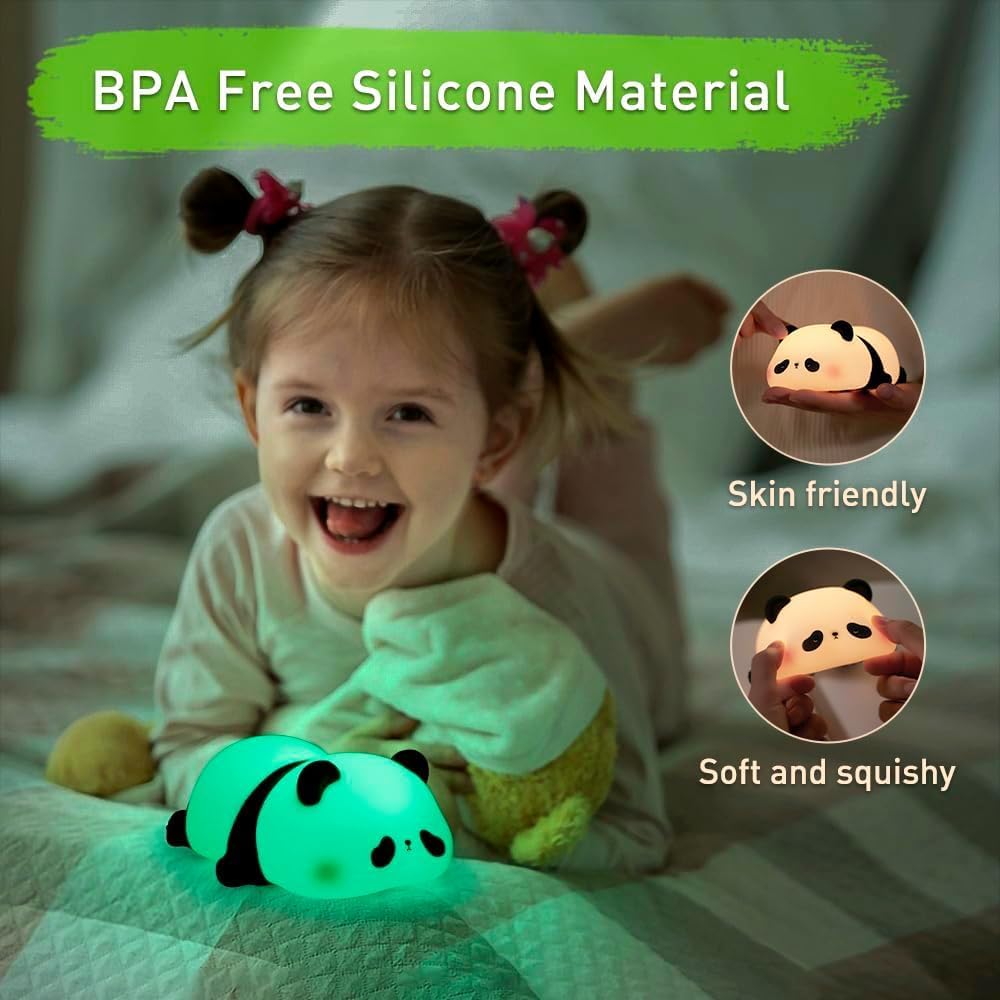 Cute Panda Silicone Night Lamp for Kids