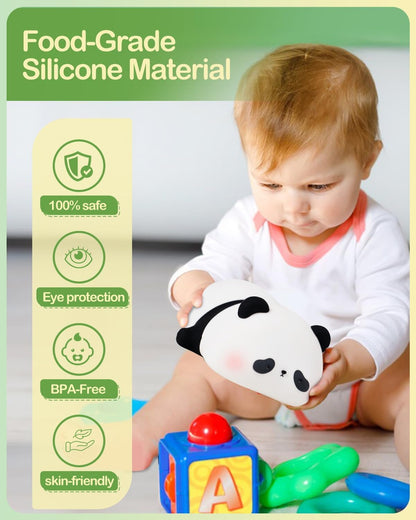 Cute Panda Silicone Night Lamp for Kids