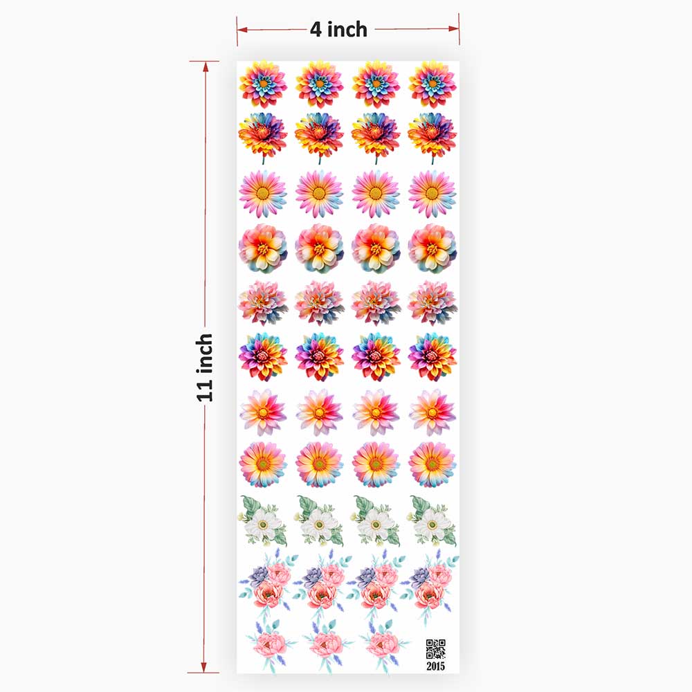 Flower UV DTF Sticker for Resin art 2015