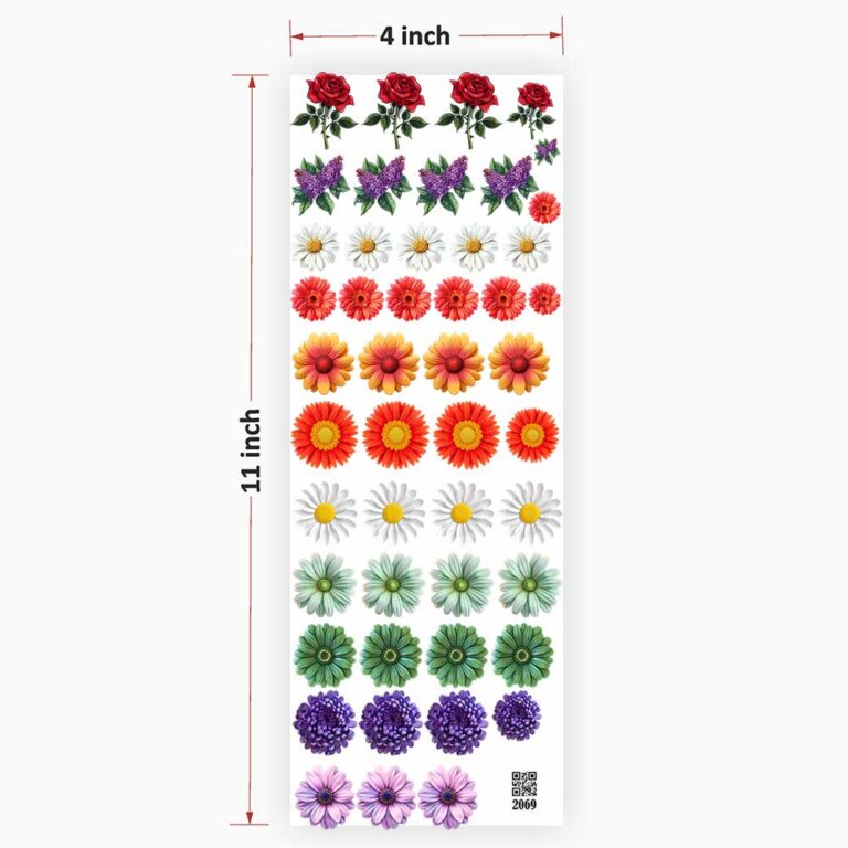 Flowers UV DTF Sticker for Resin art 2069