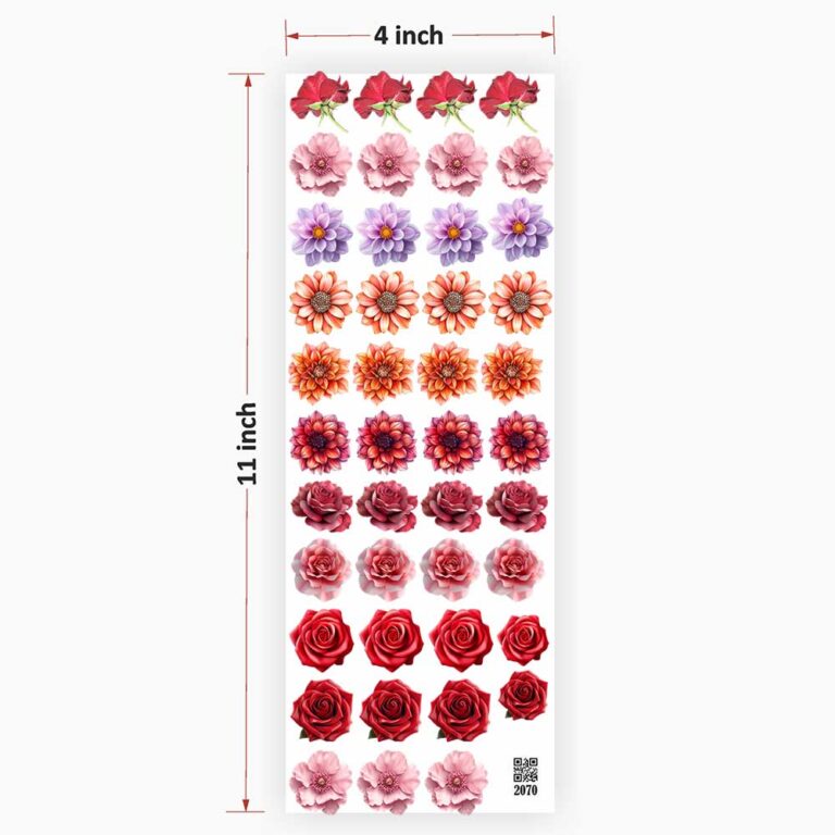Flowers UV DTF Sticker for Resin art 2070
