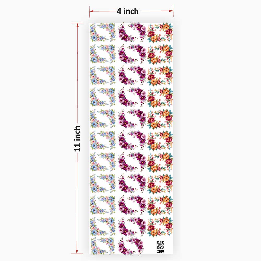 Flowers UV DTF Sticker for Resin art 2109
