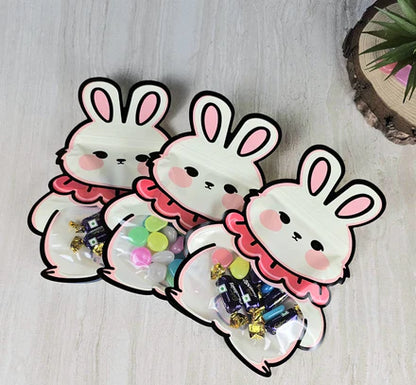 Rabbit Animal Design Ziplock Pouches For Gifting