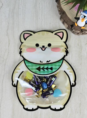 Cat Animal Design Ziplock Pouches For Gifting