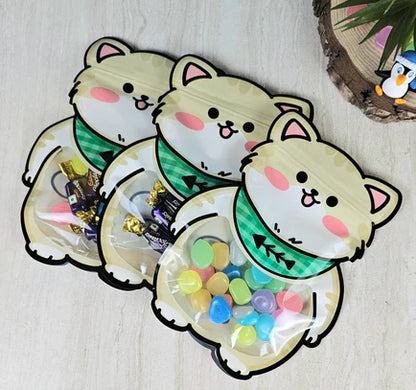 Cat Animal Design Ziplock Pouches For Gifting
