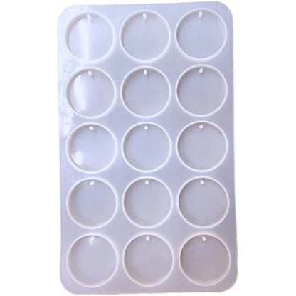 Keychain 15 Cavity 2in Round Silicon Mould