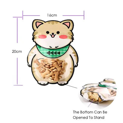 Cat Animal Design Ziplock Pouches For Gifting