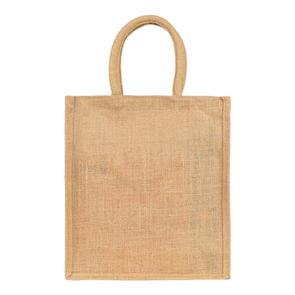 12x14x5 inch Natural Jute Bag – With Zip