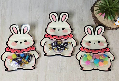 Rabbit Animal Design Ziplock Pouches For Gifting