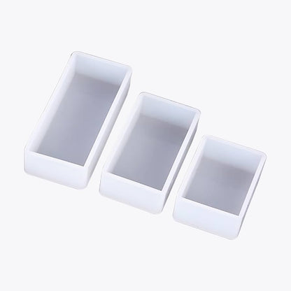 Block Set 3pc 4.25x1.85, 3.5x1.85, 2.65x1.85 22mm Depth Silicon Mould