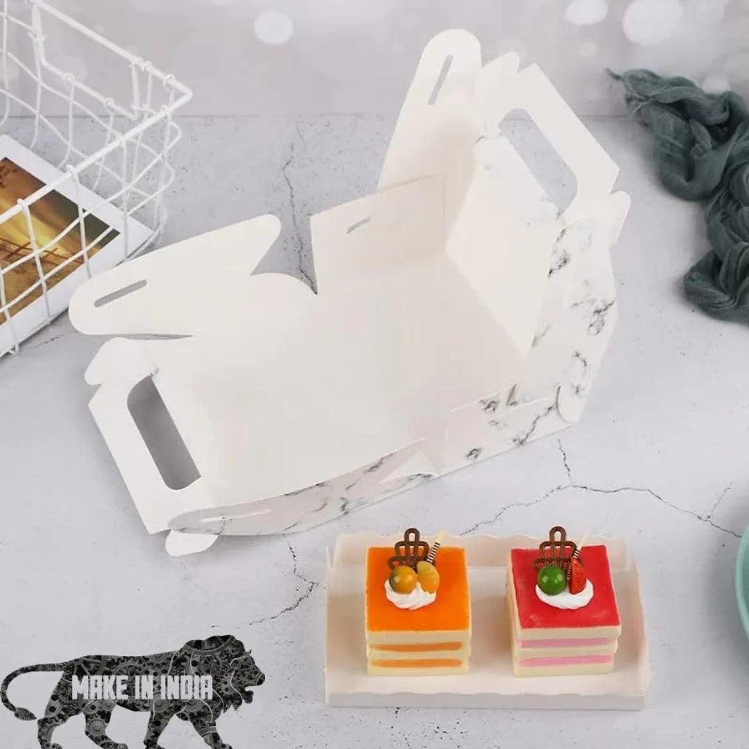 Decorative Folding Paper Gift Boxes (White)