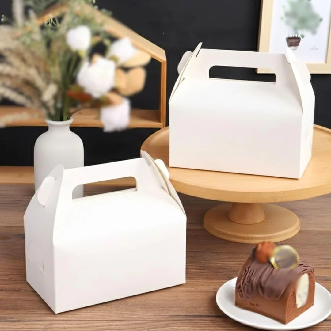 Decorative Folding Paper Gift Boxes (White)