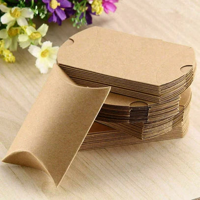 Brown Decorative Folding Paper pillow Gift Boxes For Gifting, Chocolates, Dryfruits Items