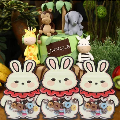 Rabbit Animal Design Ziplock Pouches For Gifting