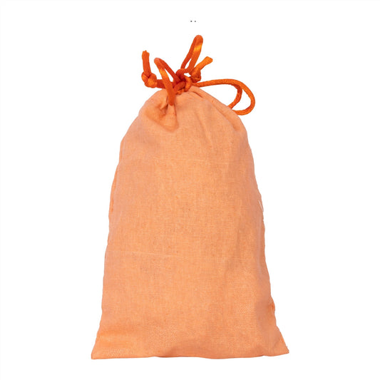 Plain Peach Jute Drawstring Pouch | Eco-Friendly Return Gift Bag