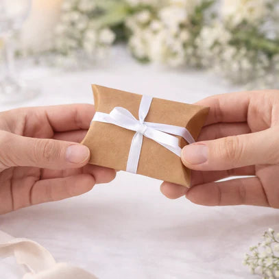 Brown Decorative Folding Paper pillow Gift Boxes For Gifting, Chocolates, Dryfruits Items