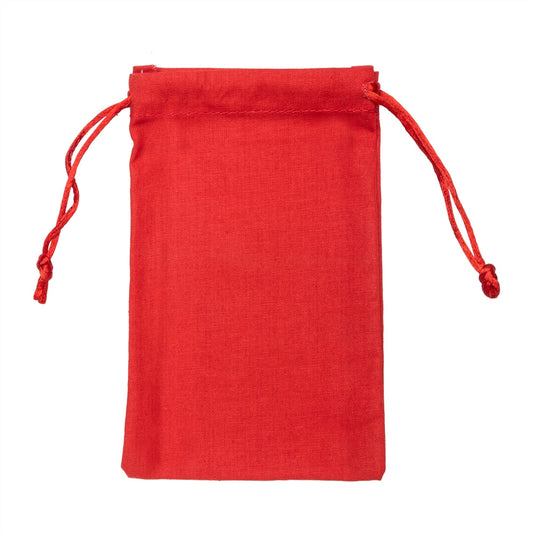 Plain Red Jute Drawstring Pouch | Wedding Return Gift Bag