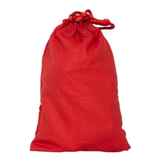Plain Red Jute Drawstring Pouch | Wedding Return Gift Bag