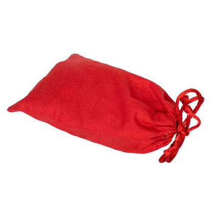 Plain Red Jute Drawstring Pouch | Wedding Return Gift Bag